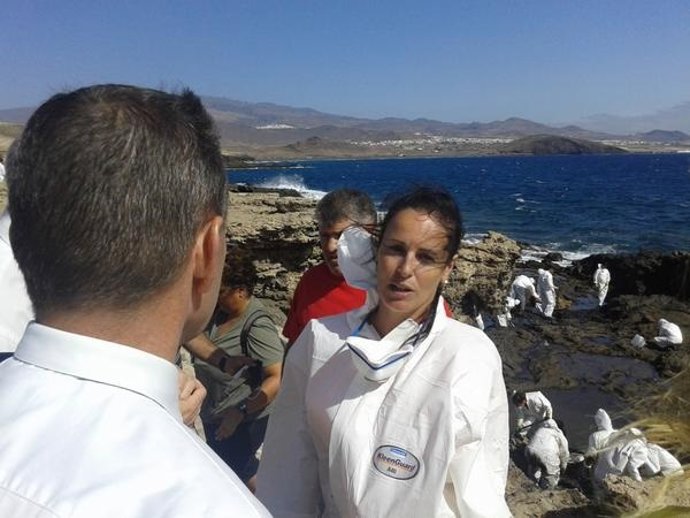 Paulino Rivero visita la playa de El Cabrón, en Agüimes