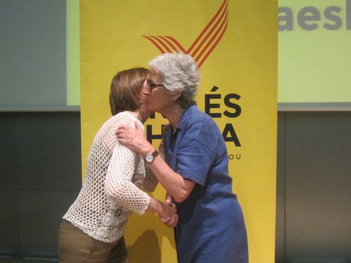 Carme Forcadell (ANC) y Muriel Casals (Òmnium)