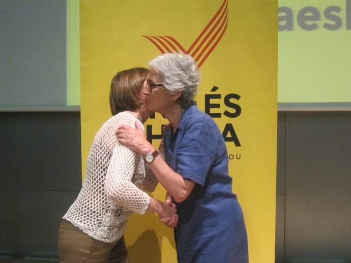 Carme Forcadell (ANC) y Muriel Casals (Òmnium)