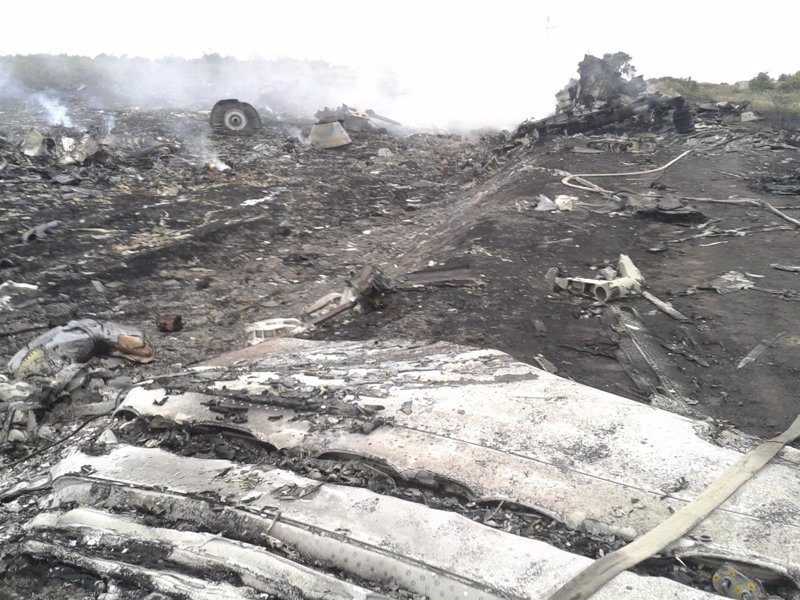 El avión estrellado de Malasia Airlines en Ucrania