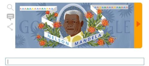 Doodle por el 96 aniversario del nacimiento de Nelson Mandela