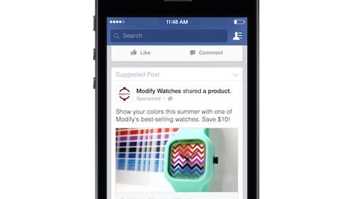 Botón "comprar" de Facebook
