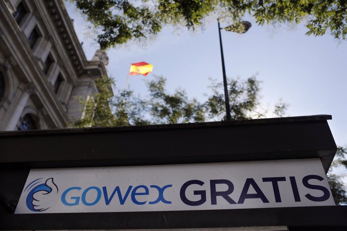 Un cartel de Gowex en Madrid 