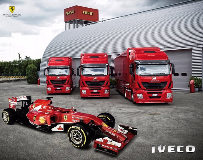 Camiones Iveco para la Scuderia Ferrari