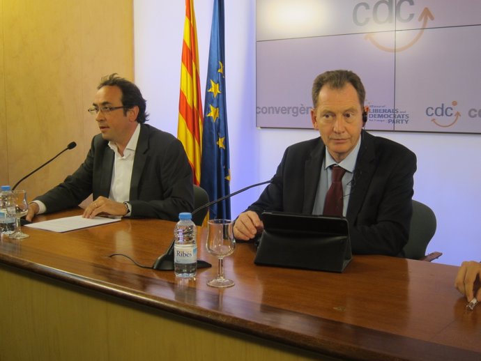 Josep Rull (CDC) y Graham Watson (Alde Party)