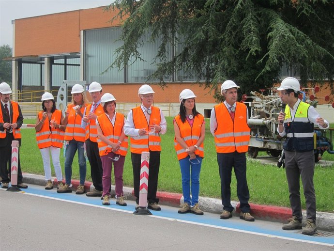 Visita de Diego a la fábrica de Saint Gobain en Renedo