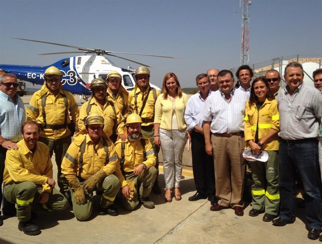 María Jesús Serrano en su visita al Cedefo de Adamuz