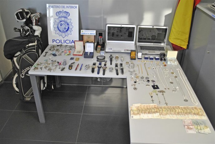 Objetos recuperados en los registros domiciliarios