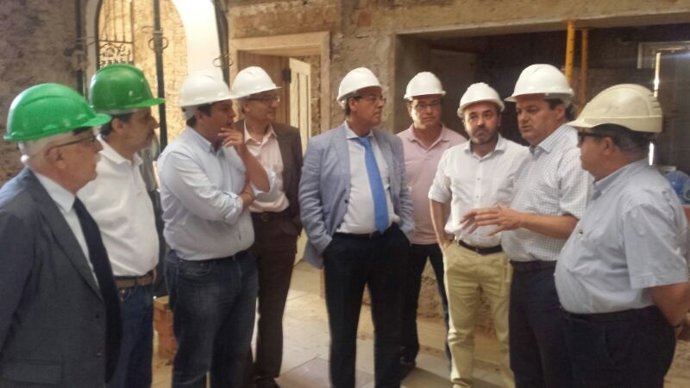 El vicepresidente de la Junta de Andalucía, Diego Valderas, en Minas de Riotinto