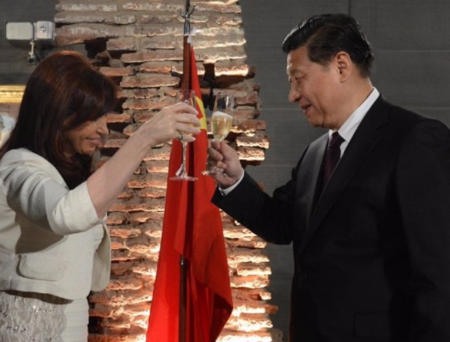Cristina Fernández y  Xi Jinping