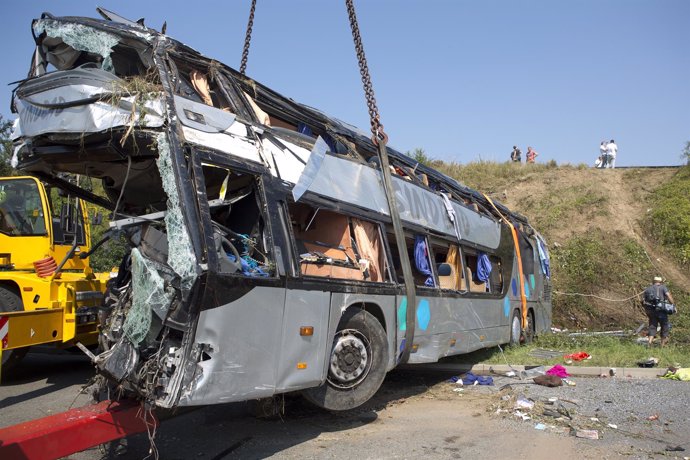 Accidente de autobús cerca de Dresde, Alemania