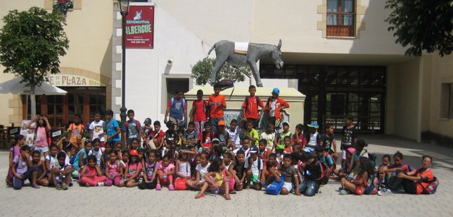 Niños saharauis en su visita a Sendaviva