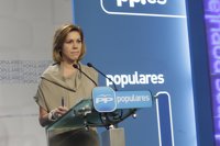 Cospedal dice que para el diálogo "no importa que esté Duran o no", sino "qué quiere ser y hacer CiU"