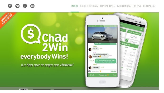 Página web de la aplicación española