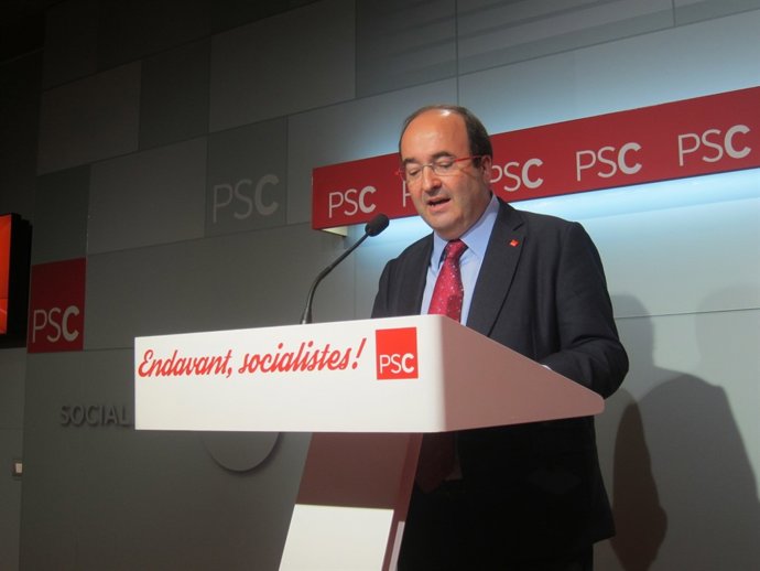 Miquel Iceta, este lunes en rueda de prensa