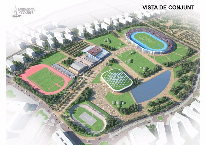 Imagen virtual del futuro anillo olímpico de Tarragona