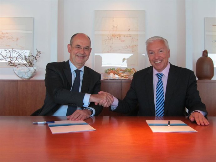Xavier Queralt (BBVA) y Antoni Abad (Cecot)