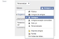 Opción de género personalizado