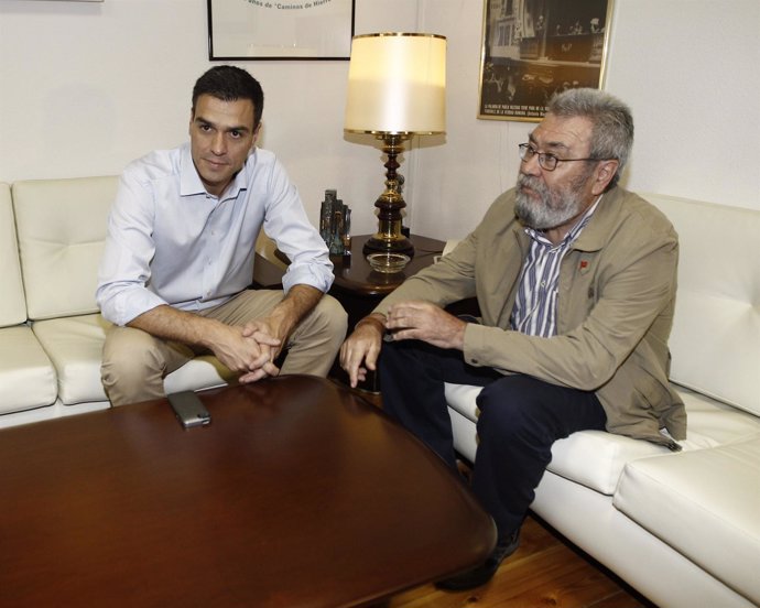 Pedro Sánchez y Cándido Méndez