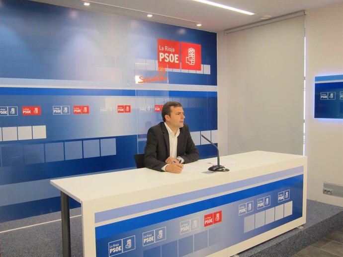 Julián Olagaray, secretario de Salud del PSOE, en rueda de prensa