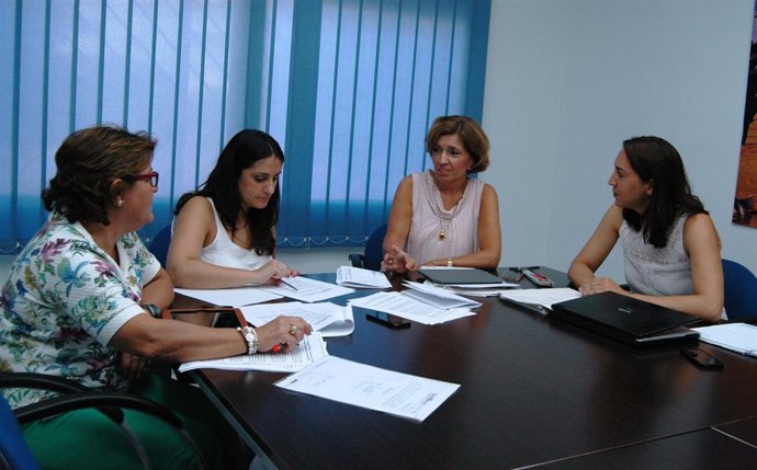 Sánchez, Jurado, Botella y Obrero en la sede del PP de Córdoba