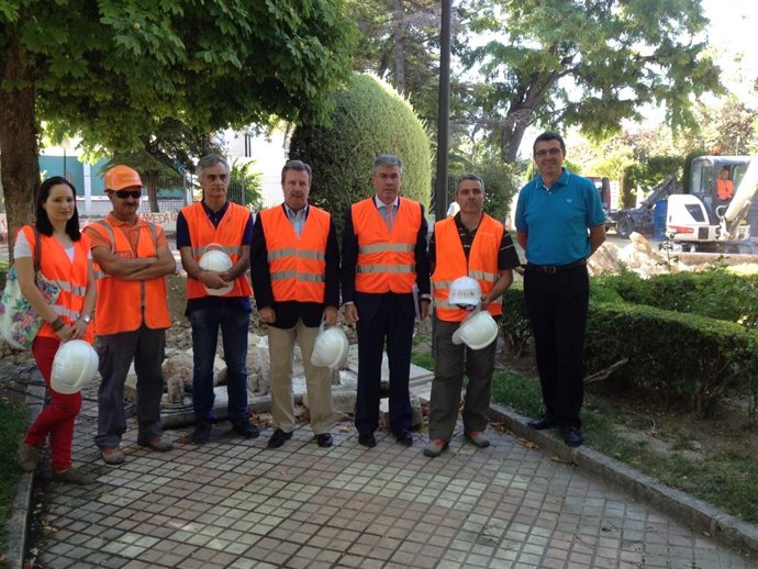 Visita a las obras de remodelación en el Parque de la Alameda de Jaén