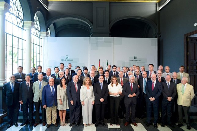 Reunión de Susana Díaz con empresarios andaluces.
