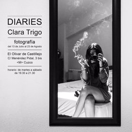 Cartel promocional de 'Diaries', la muestra de Clara Trigo