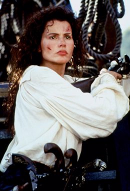 Actress Geena Davis portrays the fearless pirate 