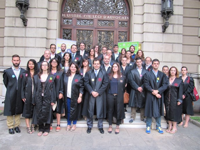 Jóvenes abogados barceloneses contra la reforma de la justicia gratuita