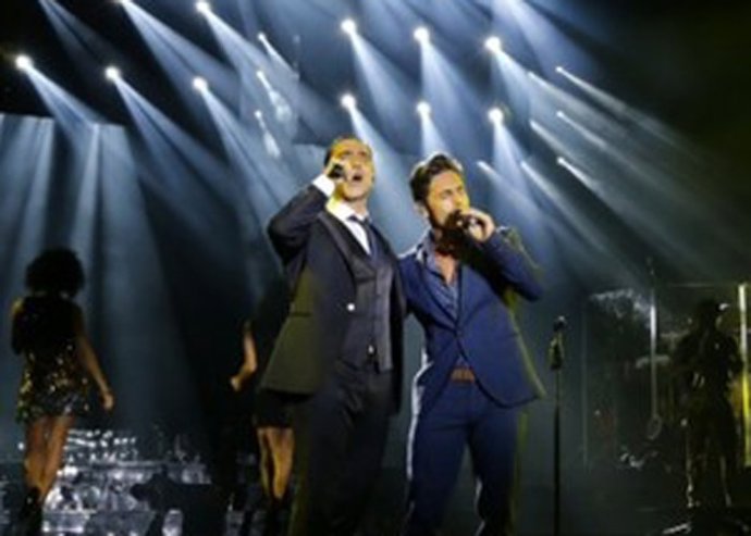 David Bustamante y Alejandro Fernández en Santander