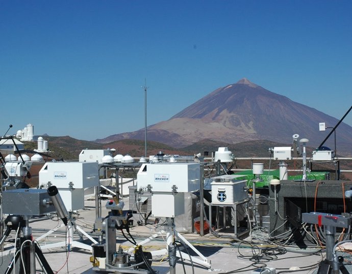 Vista sobre el Observatorio Atmosférico de Izaña