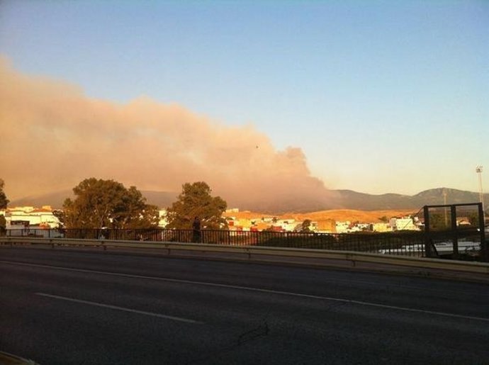 Imagen del incendio declarado en Arroyo de la Miel