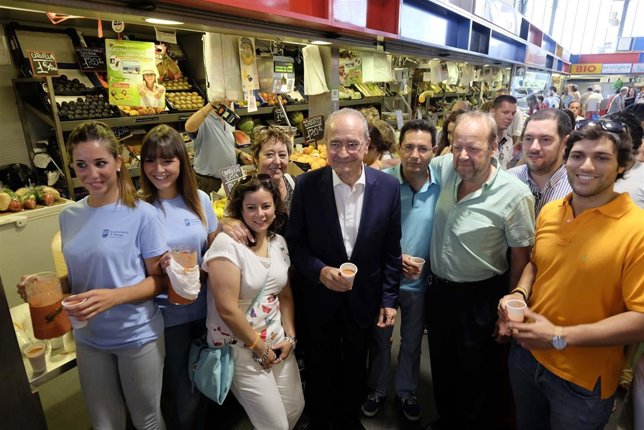 El alcalde de Málaga, Francisco de la Torre, en el Gazpacho Day