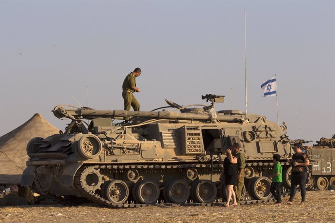 Militares israelíes en la Franja de Gaza 