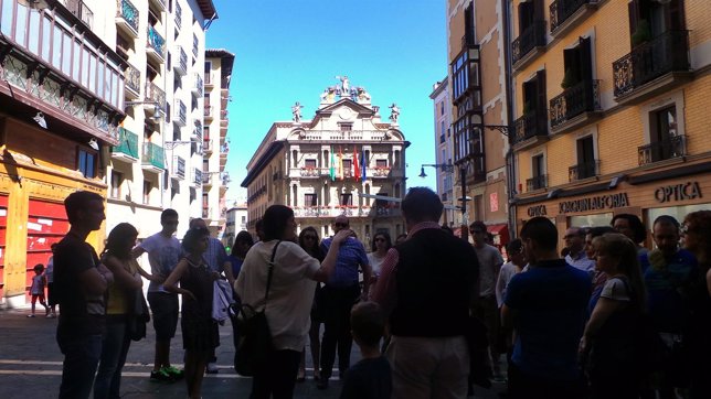 Imagen de una visita guiada en Pamplona