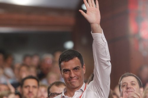 Pedro Sánchez en el Congreso extraordinario del PSOE