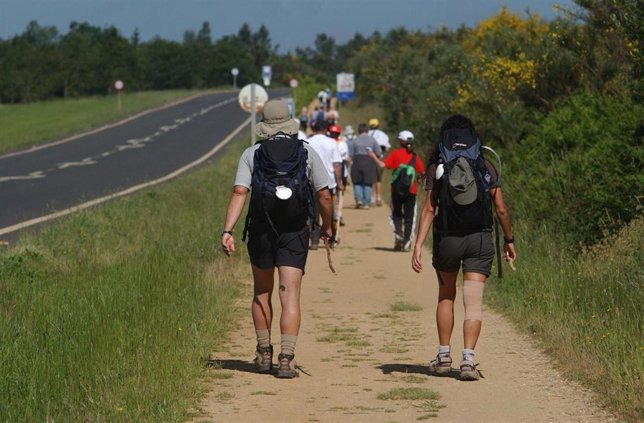 Peregrinos del Camino de Santiago (A Coruña)