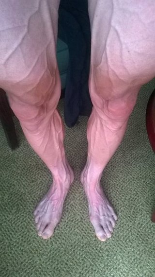 Las piernas de Bartosz Huzarski tras 18 etapas del Tour de Francia