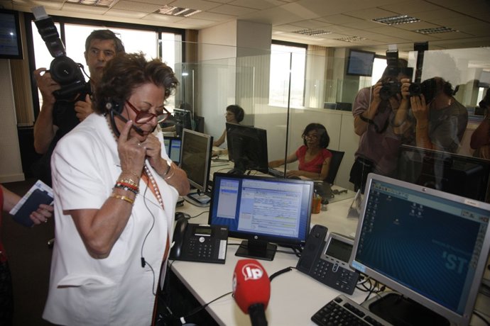 Barberá en la Central de Teleasistencia para personas mayores