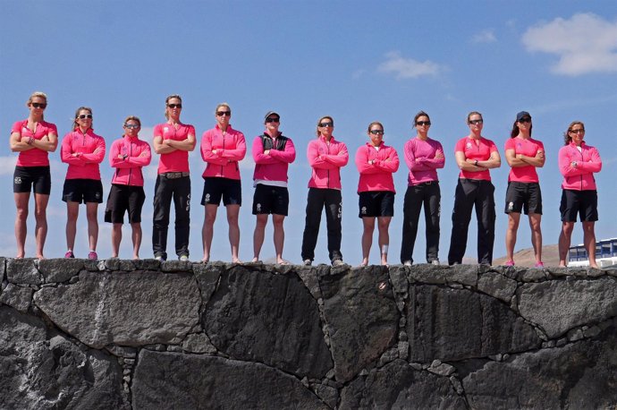 La tripulación femenina del Team SCA