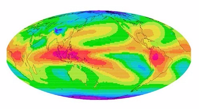 Acumulación de vapor de agua en la troposfera superior