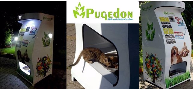 Pugedon, la máquina que alimenta y recicla