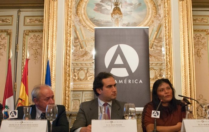 La líder indígena Ruth Buendía en Casa América