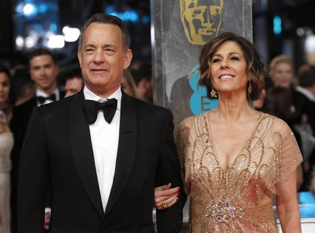 Tom Hanks and Rita Wilson arrive at the British Academy of Film and Arts awards 