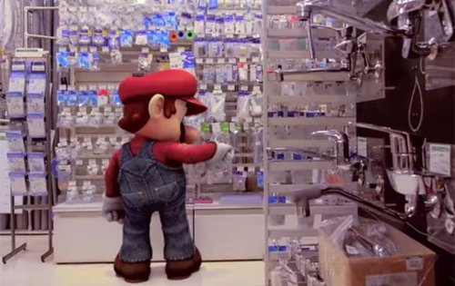 Mario integrado en el mundo real