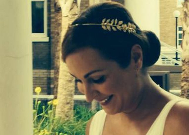 Ana Milán muy sonriente el día de su boda en Florida