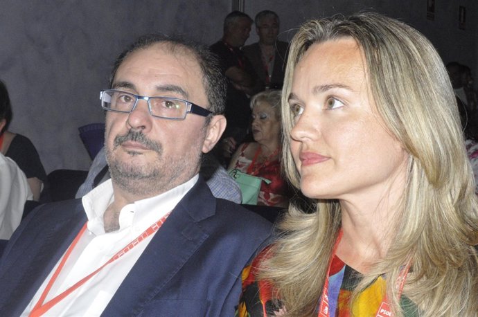 Javier Lambán y Pilar Alegría (PSOE).