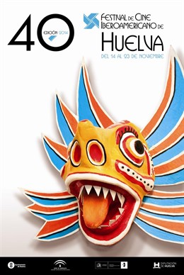 Cartel del Festival de Cine Iberoamericano de Huelva en su 40 edición.