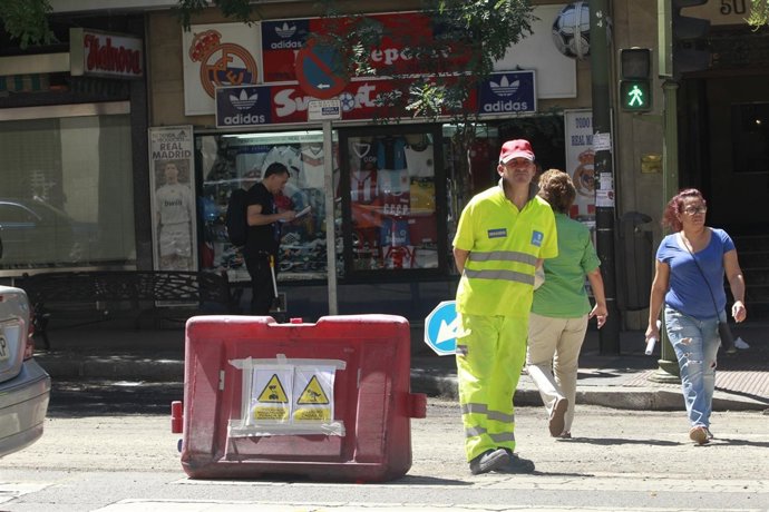 Obrero, obreros, obras, calle, trabajador